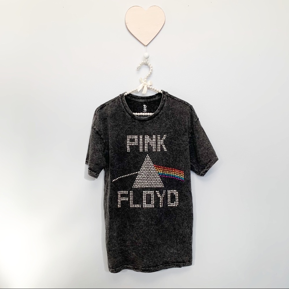 Pink Floyd Rhinestone Embellished Tee NWT